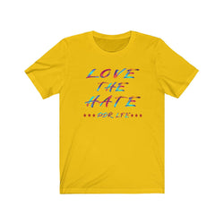 LOVE THE HATE PDR LFE "LOVE THE HATE SERIES" Unisex Jersey Short Sleeve Tee - PDR LFE White / XS PDR LFE