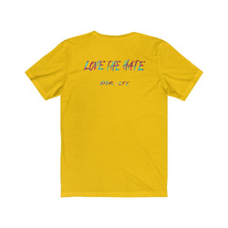 LOVE THE HATE PDR LFE "LOVE THE HATE SERIES" Unisex Jersey Short Sleeve Tee - PDR LFE Maize Yellow / XS PDR LFE