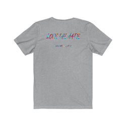 LOVE THE HATE PDR LFE "LOVE THE HATE SERIES" Unisex Jersey Short Sleeve Tee - PDR LFE Athletic Heather / XS PDR LFE