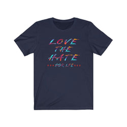 LOVE THE HATE PDR LFE "LOVE THE HATE SERIES" Unisex Jersey Short Sleeve Tee - PDR LFE White / XS PDR LFE