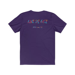 LOVE THE HATE PDR LFE "LOVE THE HATE SERIES" Unisex Jersey Short Sleeve Tee - PDR LFE Team Purple / XS PDR LFE