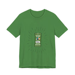 Leaf Green t-shirt with a graphic design on a white background
