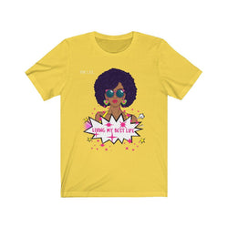 MELANATED LIFE Unisex Jersey Short Sleeve Tee - PDR LFE Yellow / S PDR LFE