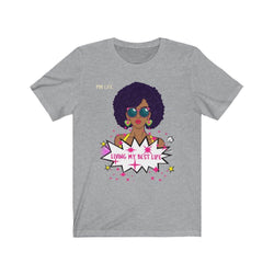 MELANATED LIFE Unisex Jersey Short Sleeve Tee - PDR LFE Athletic Heather / S PDR LFE