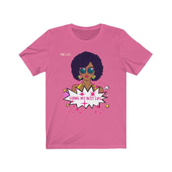 MELANATED LIFE Unisex Jersey Short Sleeve Tee - PDR LFE Charity Pink / S PDR LFE