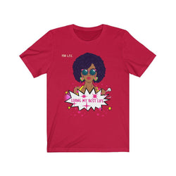 MELANATED LIFE Unisex Jersey Short Sleeve Tee - PDR LFE Red / S PDR LFE