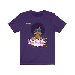 MELANATED LIFE Unisex Jersey Short Sleeve Tee - PDR LFE Team Purple / S PDR LFE