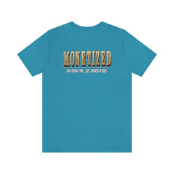 MONETIZED MENS Hip Hop Tshirt - PDR LFE Aqua / XS PDR LFE