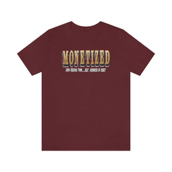 MONETIZED MENS Hip Hop Tshirt - PDR LFE Maroon / XS PDR LFE