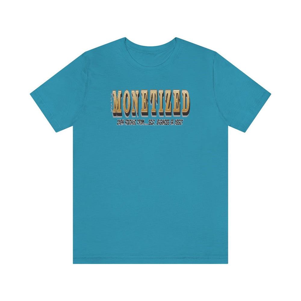 MONETIZED MENS Hip Hop Tshirt - PDR LFE Aqua / XS PDR LFE