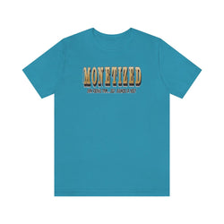 MONETIZED MENS Hip Hop Tshirt - PDR LFE Aqua / XS PDR LFE