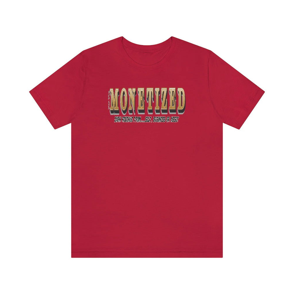 MONETIZED MENS Hip Hop Tshirt - PDR LFE Red / XS PDR LFE