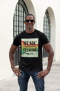 MUSIC IS CULTURE Unisex Jersey Short Sleeve Tee - PDR LFE Navy / S PDR LFE