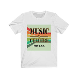 MUSIC IS CULTURE Unisex Jersey Short Sleeve Tee - PDR LFE White / S PDR LFE