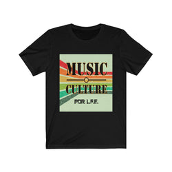 MUSIC IS CULTURE Unisex Jersey Short Sleeve Tee - PDR LFE Black / S PDR LFE