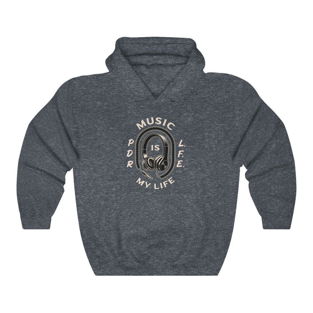 MUSIC IS MY LIFE PDR LFE Unisex Heavy Blend™ Hooded Sweatshirt - PDR L.F.E. 