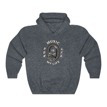 MUSIC IS MY LIFE PDR LFE Unisex Heavy Blend™ Hooded Sweatshirt - PDR LFE Heather Navy / S PDR LFE
