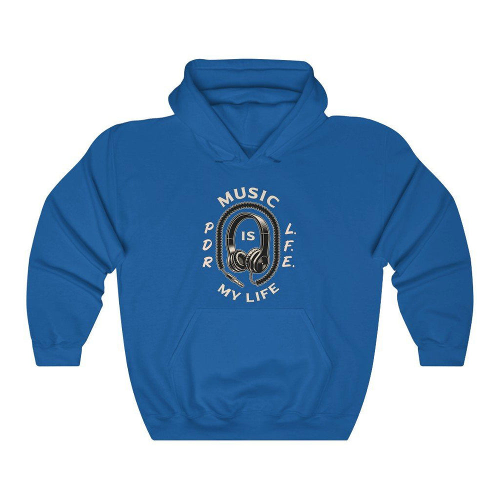 MUSIC IS MY LIFE PDR LFE Unisex Heavy Blend™ Hooded Sweatshirt - PDR L.F.E. 