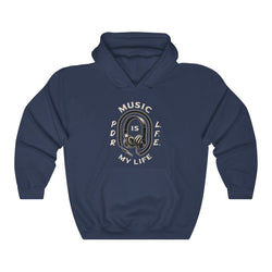 MUSIC IS MY LIFE PDR LFE Unisex Heavy Blend™ Hooded Sweatshirt - PDR LFE Navy / S PDR LFE