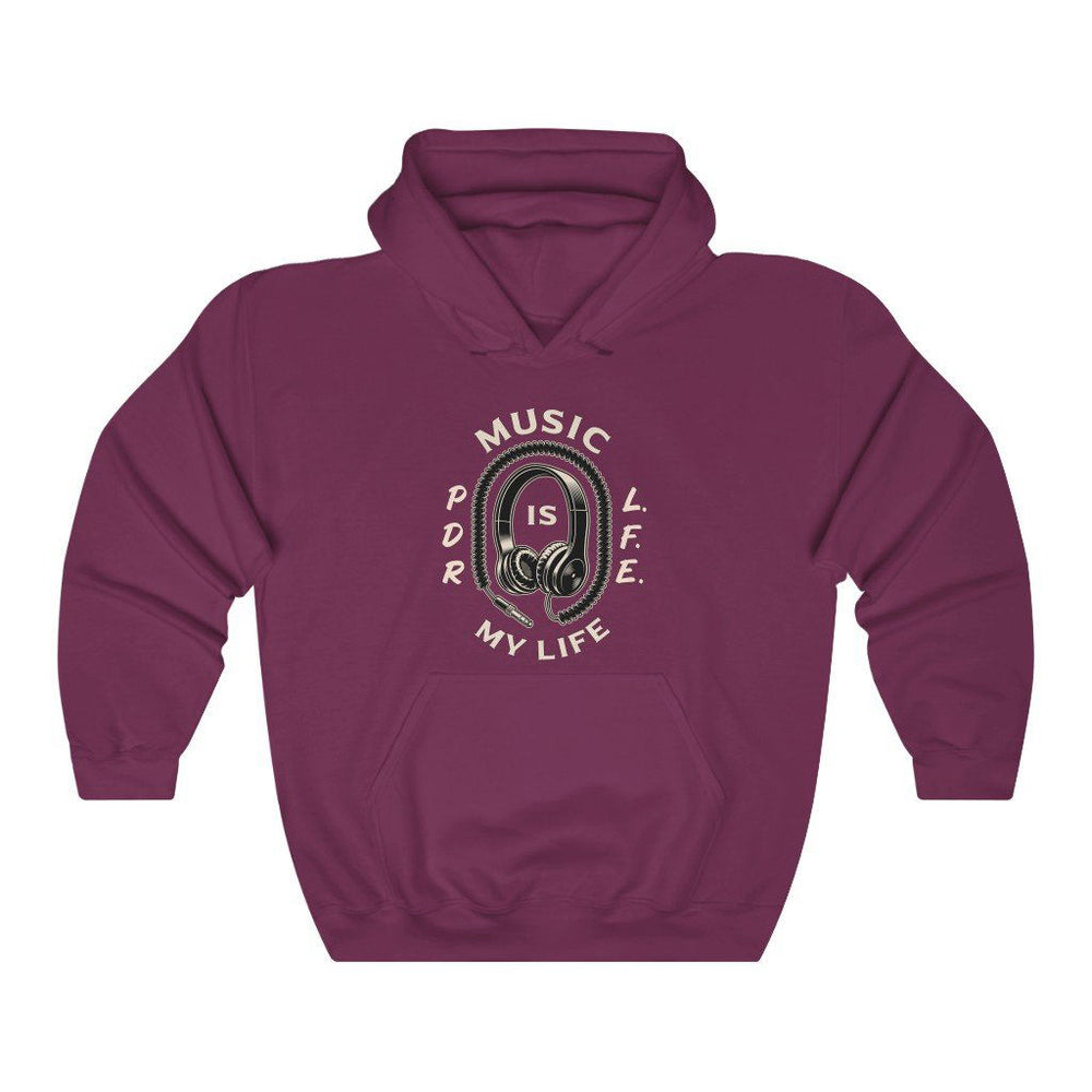 MUSIC IS MY LIFE PDR LFE Unisex Heavy Blend™ Hooded Sweatshirt - PDR L.F.E. 