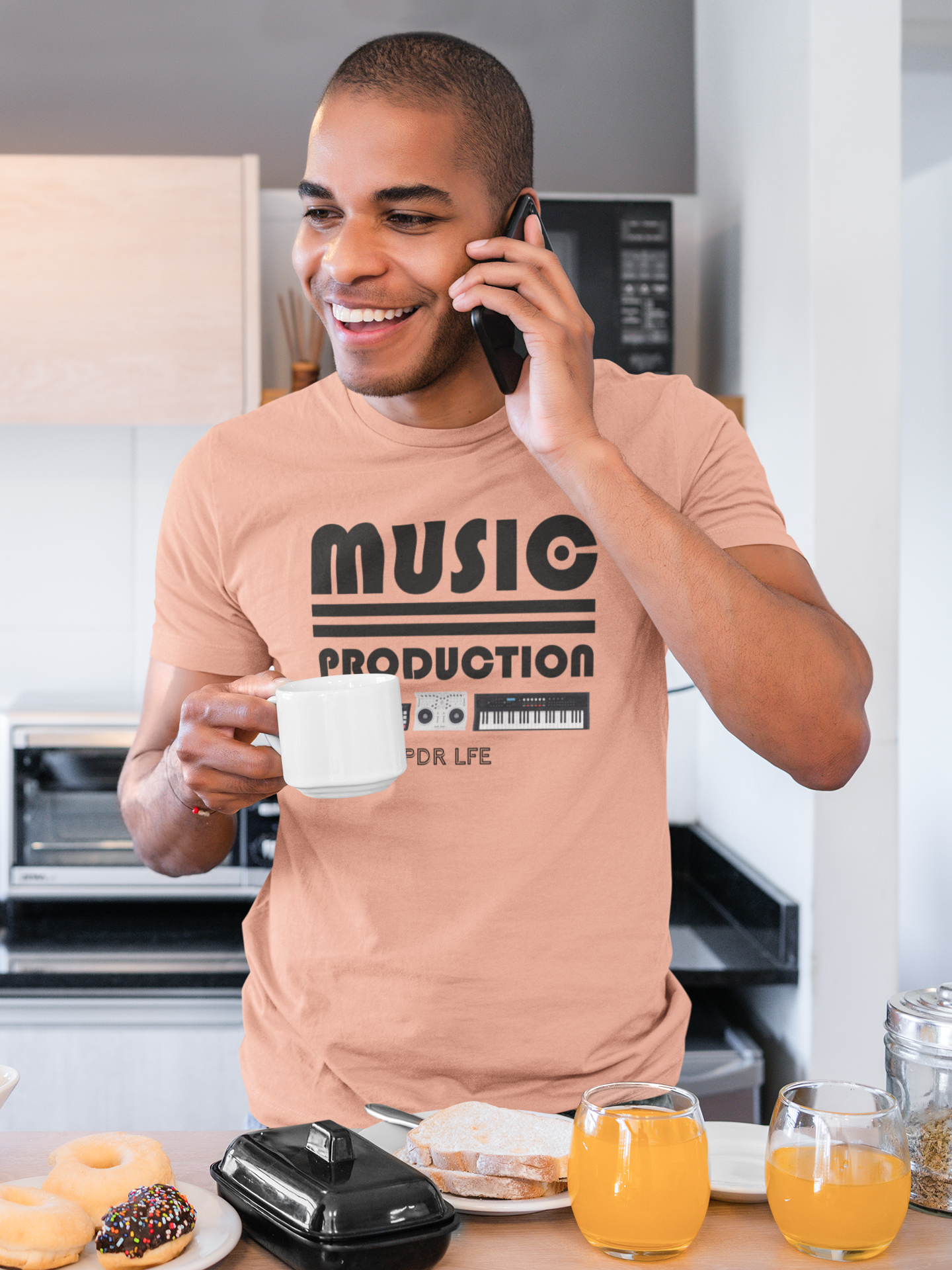 MUSIC PRODUCTION Hip Hop Unisex Jersey Short Sleeve Tee - PDR L.F.E. 