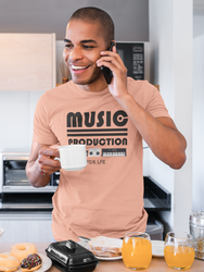 MUSIC PRODUCTION Hip Hop Unisex Jersey Short Sleeve Tee - PDR LFE Heather Ice Blue / S PDR LFE
