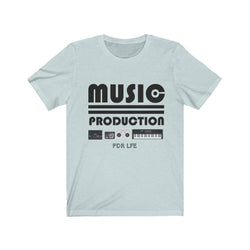 MUSIC PRODUCTION Hip Hop Unisex Jersey Short Sleeve Tee - PDR LFE Heather Ice Blue / S PDR LFE