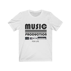 MUSIC PRODUCTION Hip Hop Unisex Jersey Short Sleeve Tee - PDR LFE White / M PDR LFE