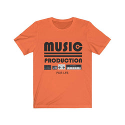 MUSIC PRODUCTION Hip Hop Unisex Jersey Short Sleeve Tee - PDR LFE Orange / S PDR LFE