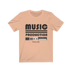 MUSIC PRODUCTION Hip Hop Unisex Jersey Short Sleeve Tee - PDR LFE Heather Peach / S PDR LFE