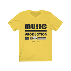 MUSIC PRODUCTION Hip Hop Unisex Jersey Short Sleeve Tee - PDR LFE Yellow / S PDR LFE
