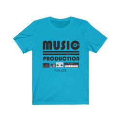 MUSIC PRODUCTION Hip Hop Unisex Jersey Short Sleeve Tee - PDR LFE Turquoise / S PDR LFE