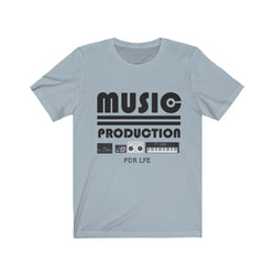 MUSIC PRODUCTION Hip Hop Unisex Jersey Short Sleeve Tee - PDR LFE Light Blue / S PDR LFE