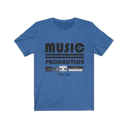 MUSIC PRODUCTION Hip Hop Unisex Jersey Short Sleeve Tee - PDR LFE Heather True Royal / S PDR LFE