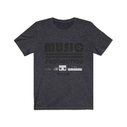 MUSIC PRODUCTION Hip Hop Unisex Jersey Short Sleeve Tee - PDR LFE Dark Grey Heather / S PDR LFE