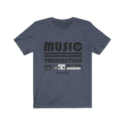 MUSIC PRODUCTION Hip Hop Unisex Jersey Short Sleeve Tee - PDR LFE Heather Navy / S PDR LFE