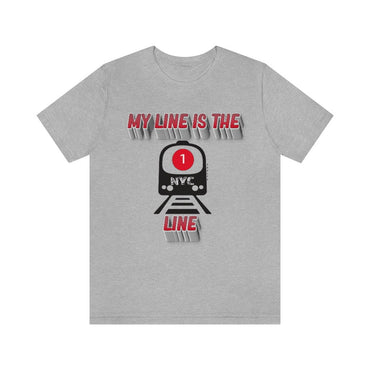 MY LINE 1 Hip Hop Unisex Jersey Short Sleeve Tee - PDR LFE Athletic Heather / S PDR LFE