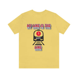 MY LINE 1 Hip Hop Unisex Jersey Short Sleeve Tee - PDR LFE Yellow / S PDR LFE