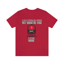 MY LINE 1 Hip Hop Unisex Jersey Short Sleeve Tee - PDR LFE Red / S PDR LFE