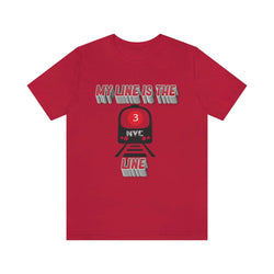 MY LINE 3 Hip Hop Unisex Jersey Short Sleeve Tee - PDR LFE Red / S PDR LFE