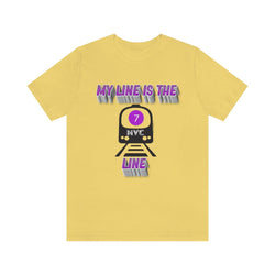MY LINE 7 Hip Hop Unisex Jersey Short Sleeve Tee - PDR LFE Yellow / S PDR LFE