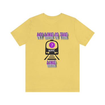 MY LINE 7 Hip Hop Unisex Jersey Short Sleeve Tee - PDR LFE Yellow / S PDR LFE