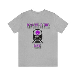 MY LINE 7 Hip Hop Unisex Jersey Short Sleeve Tee - PDR LFE Athletic Heather / S PDR LFE