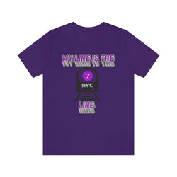 MY LINE 7 Hip Hop Unisex Jersey Short Sleeve Tee - PDR LFE Team Purple / S PDR LFE