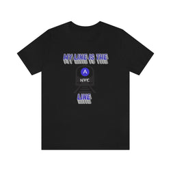 MY LINE A Hip Hop Unisex Jersey Short Sleeve Tee - PDR LFE Black / S PDR LFE