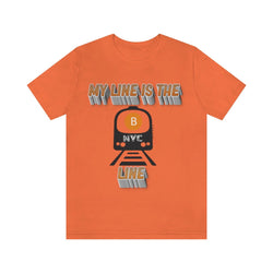 MY LINE B Hip Hop Unisex Jersey Short Sleeve Tee - PDR LFE Orange / S PDR LFE