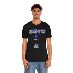 MY LINE E Hip Hop Unisex Jersey Short Sleeve Tee - PDR LFE Black / S PDR LFE