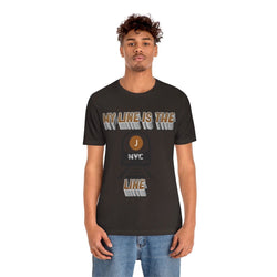 MY LINE J Hip Hop Unisex Jersey Short Sleeve Tee - PDR LFE Brown / S PDR LFE