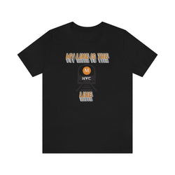 MY LINE M Hip Hop Unisex Jersey Short Sleeve Tee - PDR LFE Black / XS PDR LFE