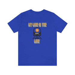 MY LINE M Hip Hop Unisex Jersey Short Sleeve Tee - PDR LFE True Royal / XS PDR LFE